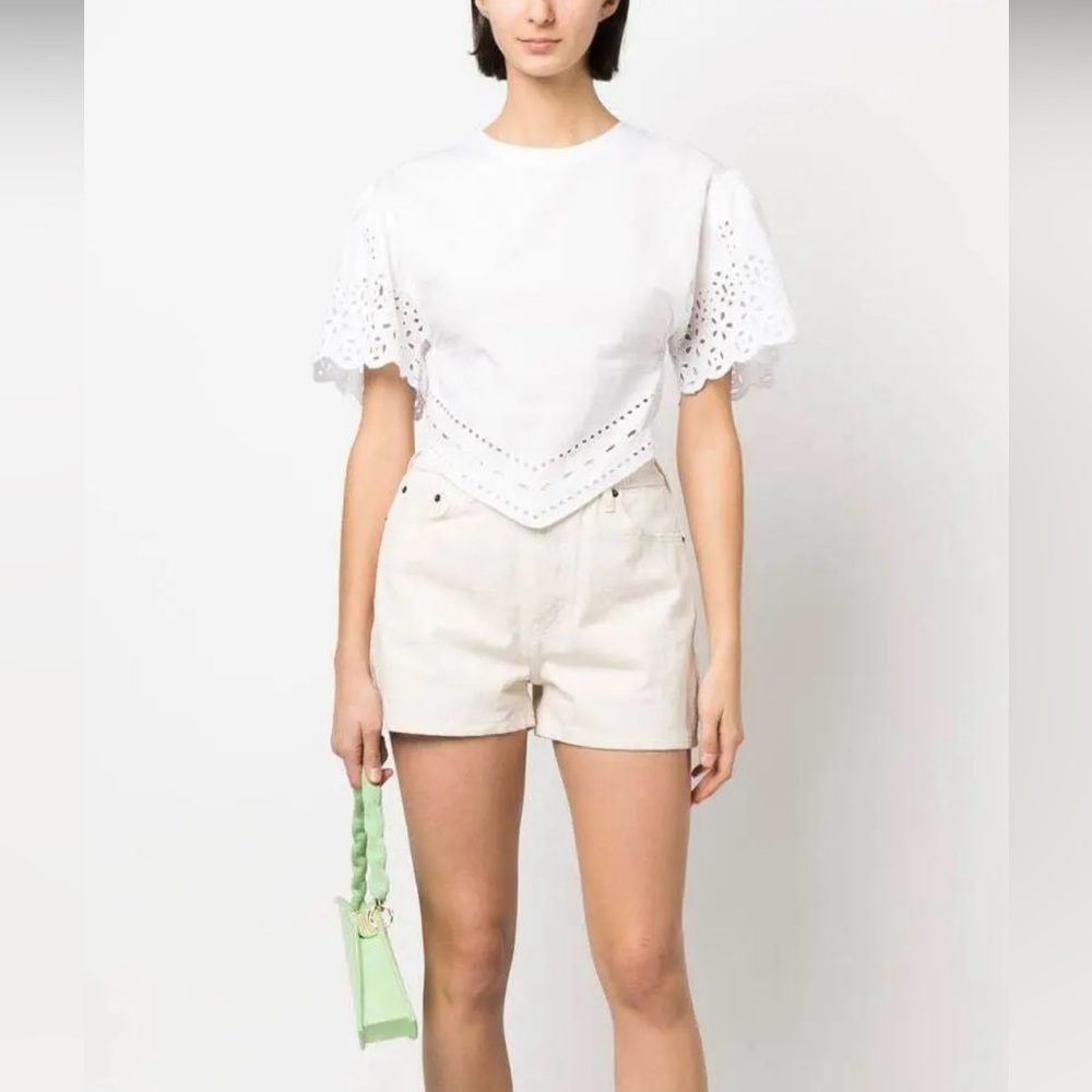 Filippa K Short Sleeve Embroidery Top - Short-sleeved blouses size 36 , US S